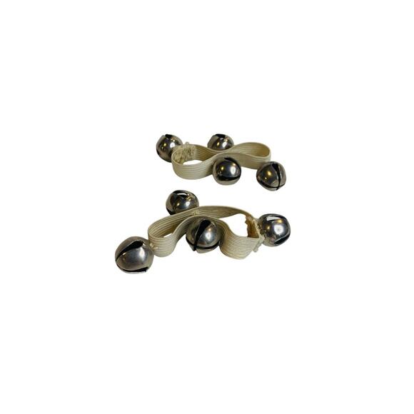 Set of 2 Child Vintage Jingle Bell Elastic Bracelets Costume Handmade Angel - Picture 1 of 6